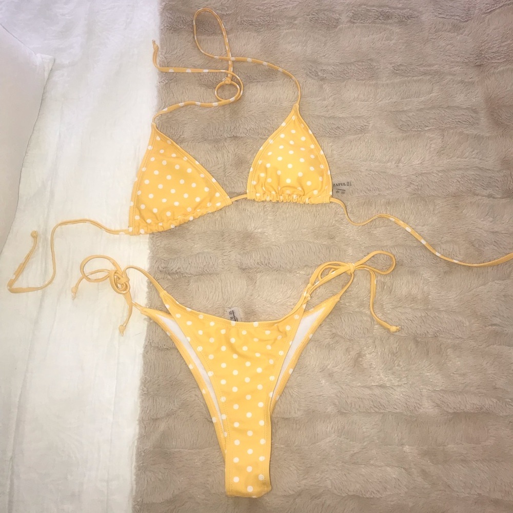 Yellow Polkadot bikini